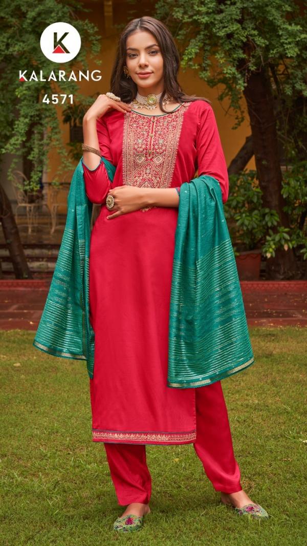 Kalarang Ladli Jam Silk Designer Dress Material Collection